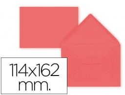 15 sobres Liderpapel 114x162mm. offset 80g/m² color rojo
